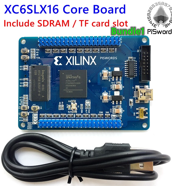 Xilinx XC6SLX16 FPGA development board